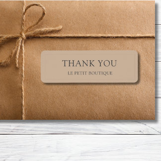 Etiqueta Simples Obrigado, Negócios