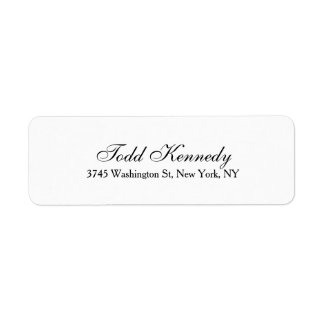 Etiqueta Simples Script Creative Plain White