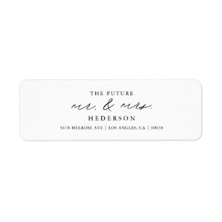 Etiqueta Simples Sr. Moderno E Endereço Da Sra. Return