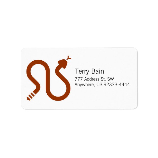 Etiqueta Sinal de Aviso de Cascavel (Frente)