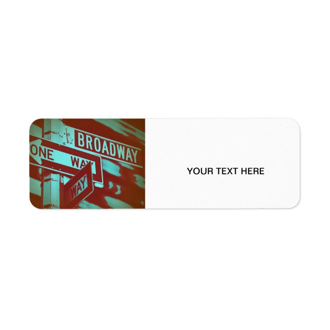 Etiqueta Sinal de Broadway (Frente)