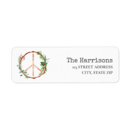 Etiqueta Sinal de Paz Rótulo de Natal Russo