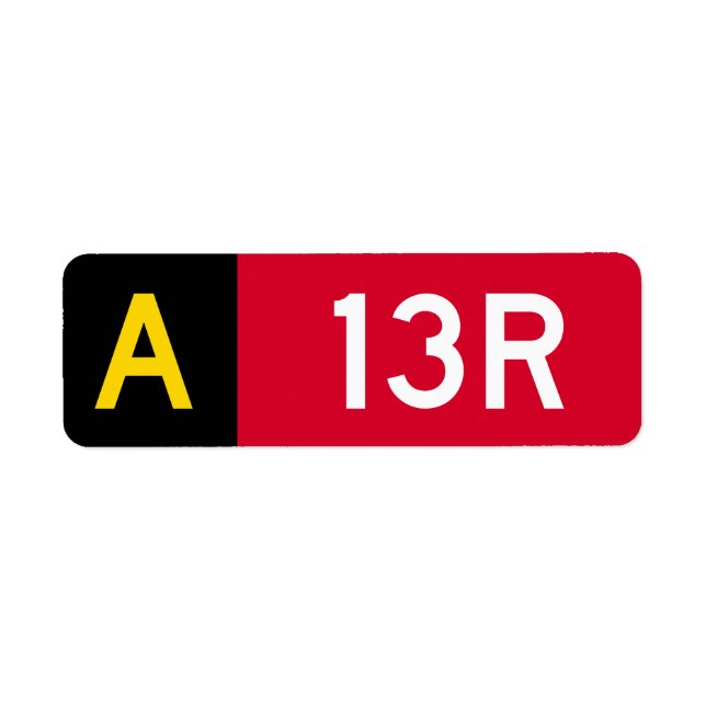 Etiqueta Sinal de ponto de retenção A13R (Frente)