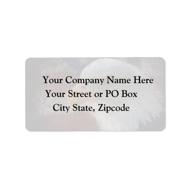 Etiqueta Sinalizador e Águia dos EUA (Frente)