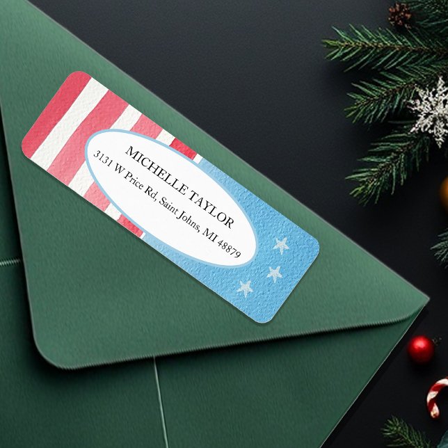 Etiqueta Sinalizador Russo Patriótico Vermelho Azul (Criador carregado)