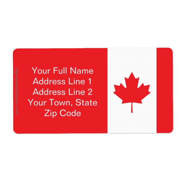 Etiqueta Sinalizador simples do Canadá (Frente)