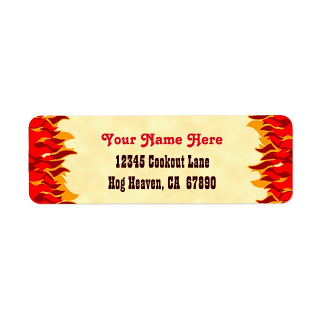 Etiqueta Sinalizadores Vermelhos de Retorno Personalizado E (Frente)