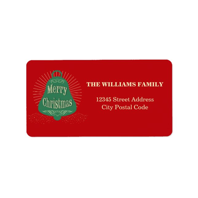 Etiqueta Sino de Natal (Frente)