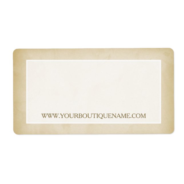 Etiqueta Site de varejo moderno e Dourado Grunge simples (Frente)