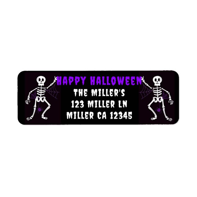 Etiqueta Skeletons e Aranhas (Frente)