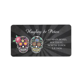 Etiqueta Skulls Halloween Endereço Labels Stickers Casament