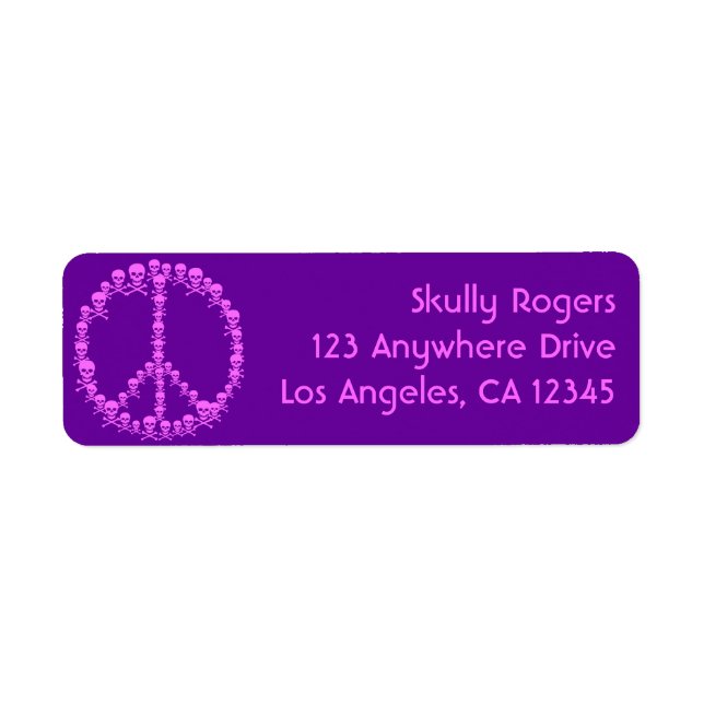 Etiqueta Skully Peace (Frente)