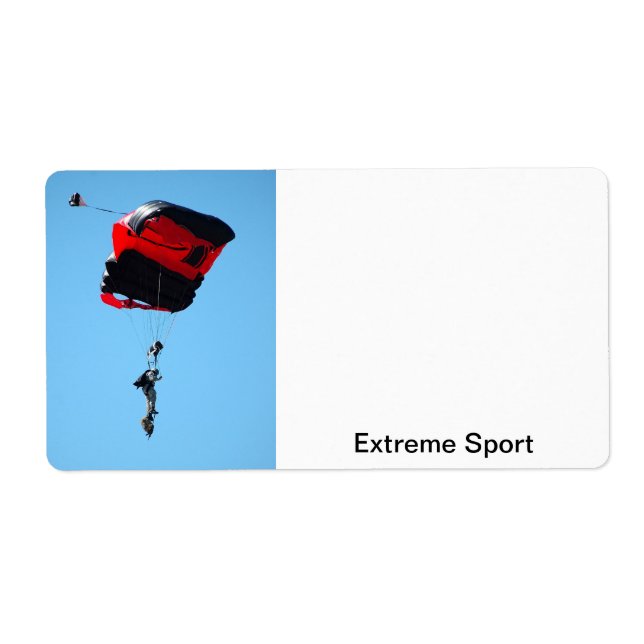 Etiqueta skydiver (Frente)