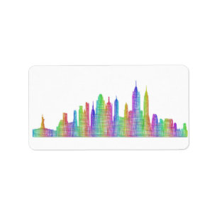 Etiqueta Skyline da Nova Iorque