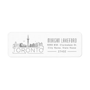 Etiqueta Skyline estilizado de Toronto