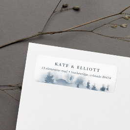 Etiqueta Snowbound | Winter Watercolor Return Address