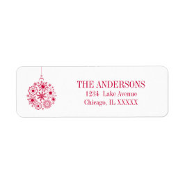 Etiqueta Snowflake Ornament Merry Christmas Address Label