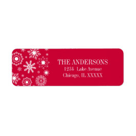 Etiqueta Snowflake Ornament Merry Christmas Address Label