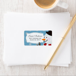 Etiqueta Snowman Address Stickers