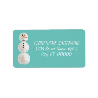 Etiqueta Snowman de dólar de areia