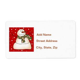 Etiqueta Snowman Labels