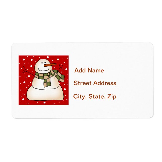 Etiqueta Snowman Labels (Frente)