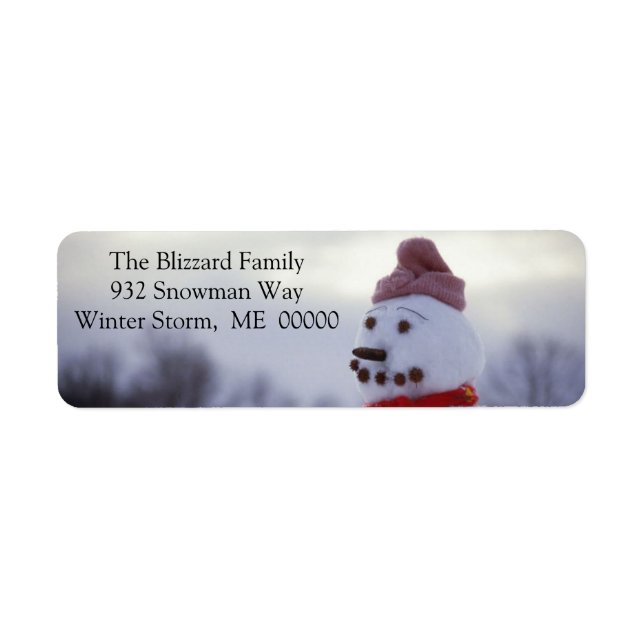 Etiqueta Snowman Merry Xmas Envelope Sticker (Frente)