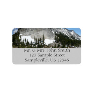 Etiqueta Snowy Granite Domes Panorama em Yosemite