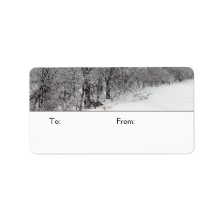 Etiqueta Snowy Woods Medium Gift Tags