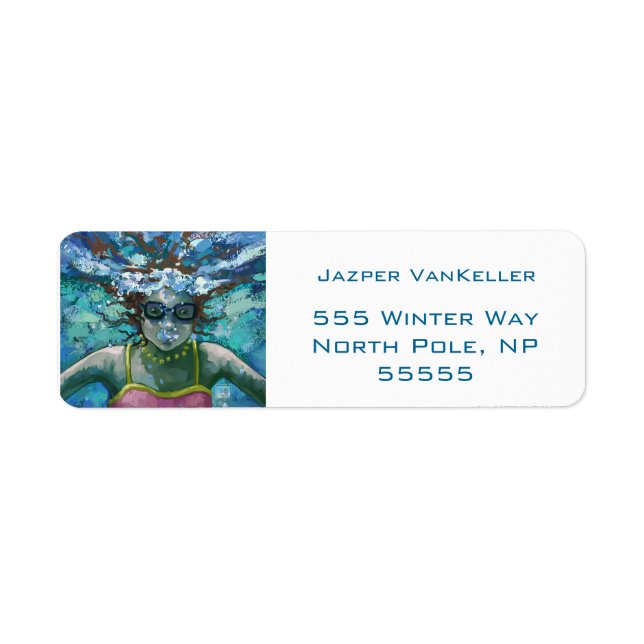 Etiqueta Sob Natação de água (Frente)