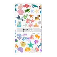 Sob o Mar, Impressão Aquarela, Decoração Fina