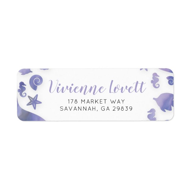 Etiqueta Sob o mar Sereia (Frente)