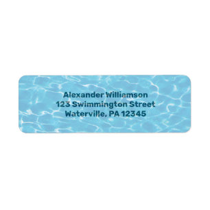 Etiqueta Sob o Rótulo do Endereço de Retorno da Piscina de 