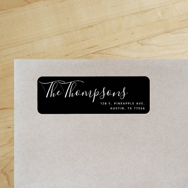 Etiqueta Sobrenome da família personalizada Endereço de dev ("Everyday is abundantly beautiful." 
Sincerely Best Wishes from Lucky Design World)