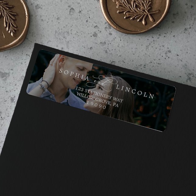 Etiqueta Sobreposição de Fotografias Românticas de Caligraf (Criador carregado)