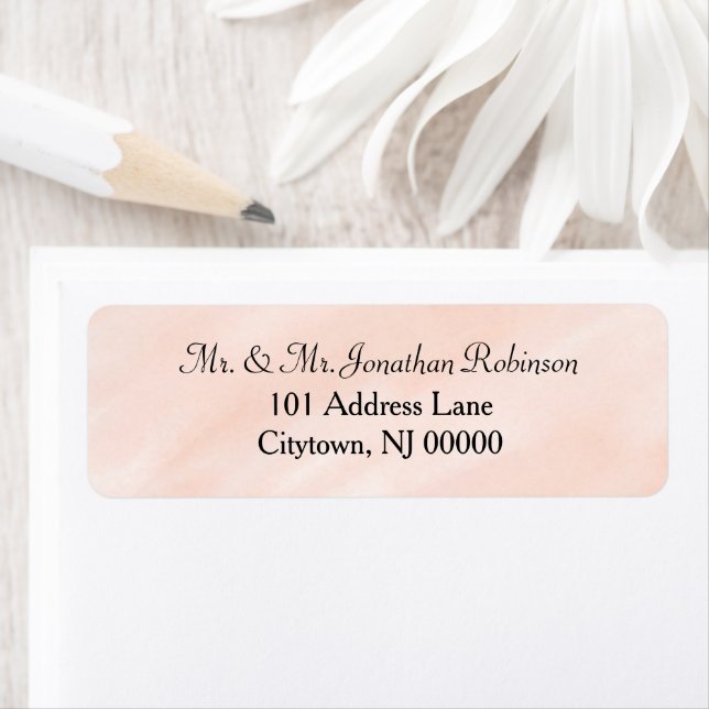 Etiqueta Soft Blush Wedding Watercolor  (Insitu)