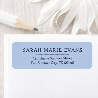 Etiqueta Soft Sky Blue - Stylish Return Address Labels