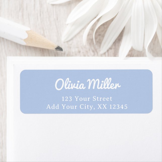 Etiqueta Soft Sky Blue - Trendy Address Label (Insitu)