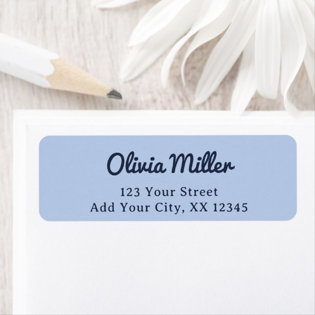 Etiqueta Soft Sky Blue - Trendy Address Label (Insitu)