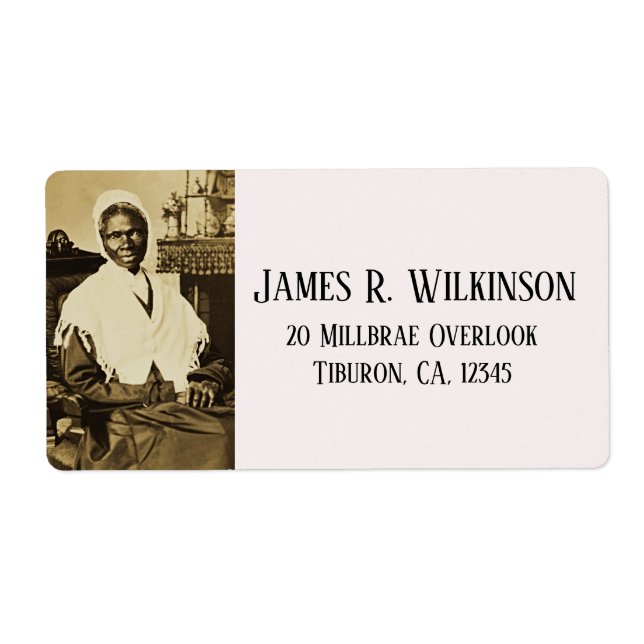 Etiqueta Sojorner Verdade Abolicionista Direitos da Mulher (Frente)