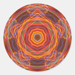 Etiqueta solar da arte do Fractal de Kaliedoscope