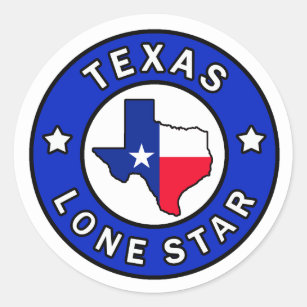 Etiqueta solitária da estrela de Texas