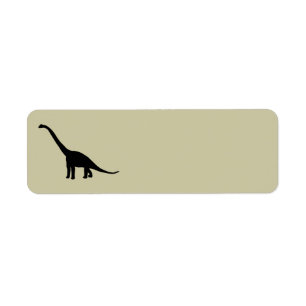 Etiqueta Sombra preta Dino do dinossauro do Brontosaurus