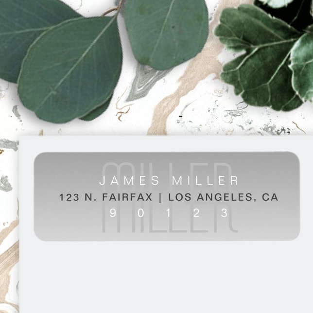 Etiqueta Sombreamento Branco de Cinzas Modernas Únicas (Criador carregado)