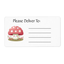 Etiqueta Sorrindo Cogumelo