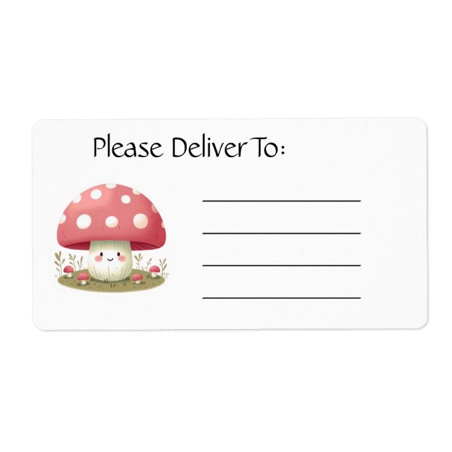 Etiqueta Sorrindo Cogumelo (Frente)