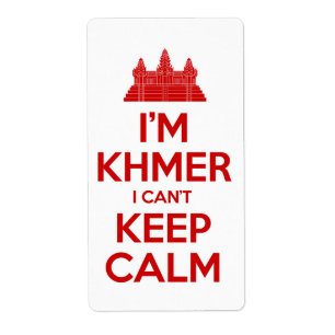Etiqueta Sou Khmer, não posso ficar calmo