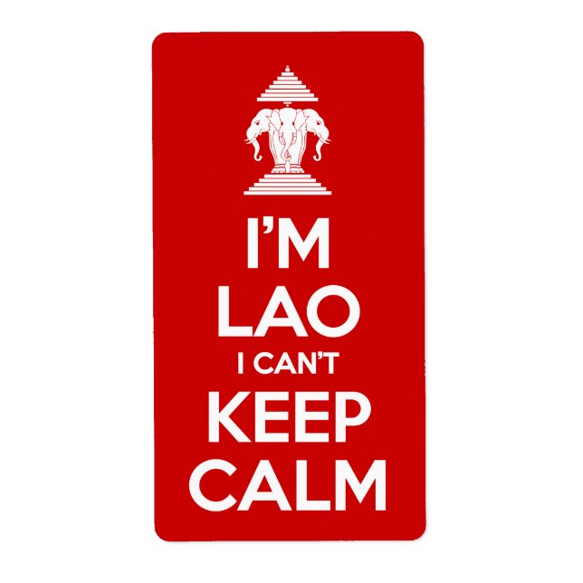 Etiqueta Sou Lao Não posso ficar calmo (Frente)