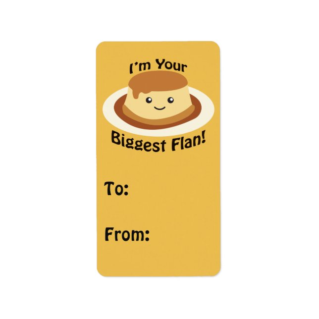 Etiqueta Sou o seu maior Flan (Frente)