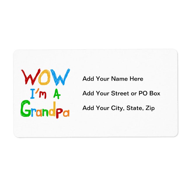 Etiqueta Sou vovô T-shirts e presentes (Frente)